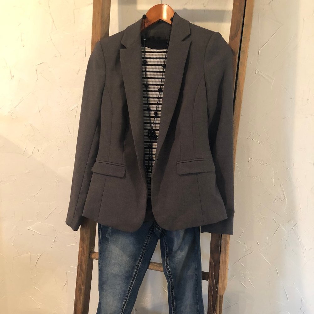 Women's Worthington Charcoal Gray Blazer Size 2